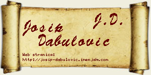 Josip Dabulović vizit kartica
